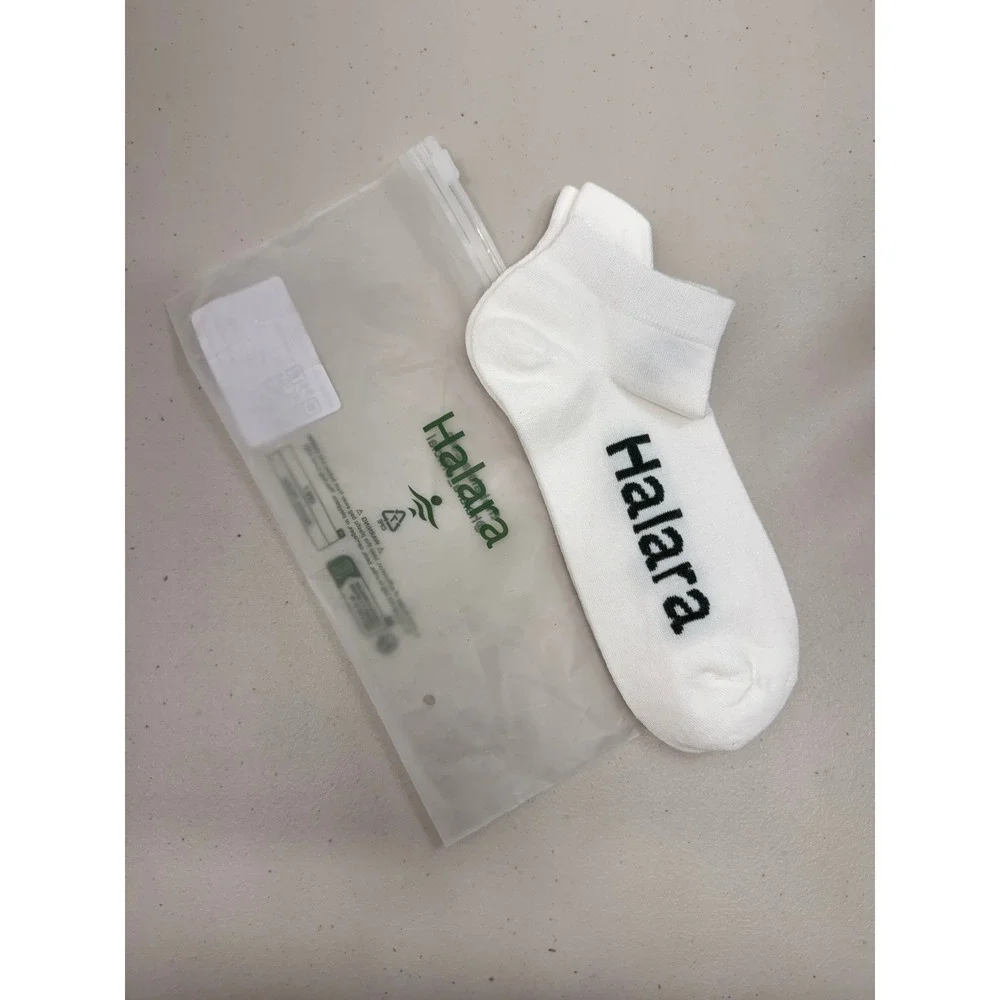 Halara White Ankle Athletic Socks One Size New in Bag